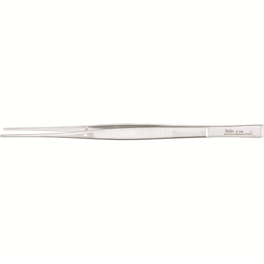 MILTEX CUSHING Tissue Forceps, 6-3/4" (171.5mm), 1 x 2 Teeth, Scraper End. MPN: 6-189