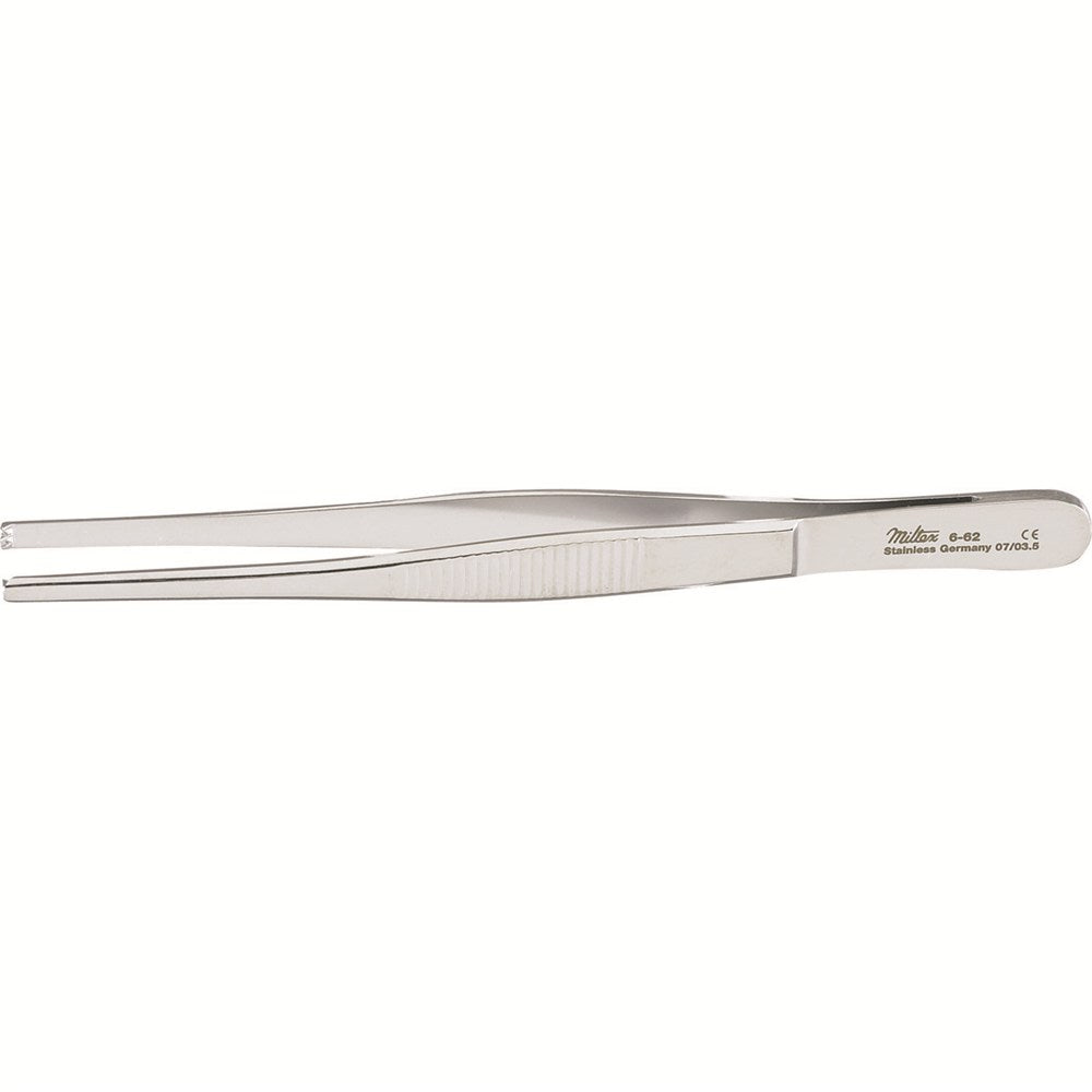 MILTEX Tissue Forceps 2 X 3 teeth, standard pattern serrated handles, 5" (12.7 cm). MPN: 6-62