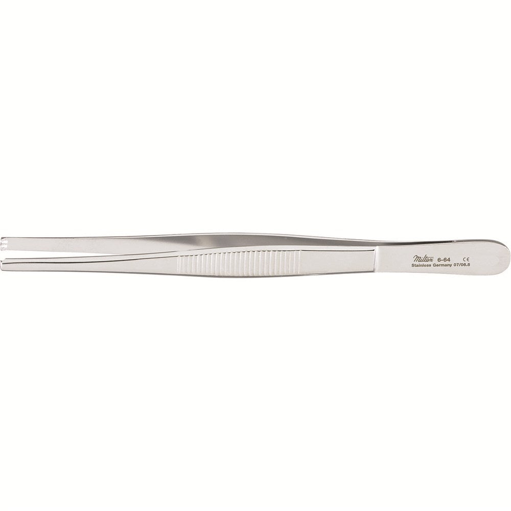MILTEX Tissue Forceps 2 X 3 teeth, standard pattern serrated handles, 5-1/2". MPN: 6-64