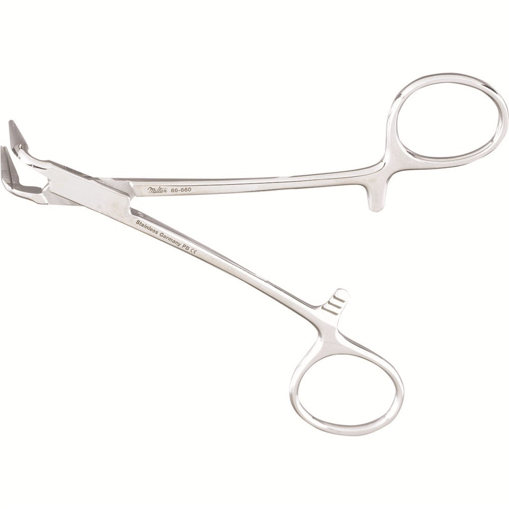 MILTEX Silver Point Holding Forceps, Root Tip Forceps, Grooved Jaws, 4-3/4" (12.1 cm). MPN: 66-660