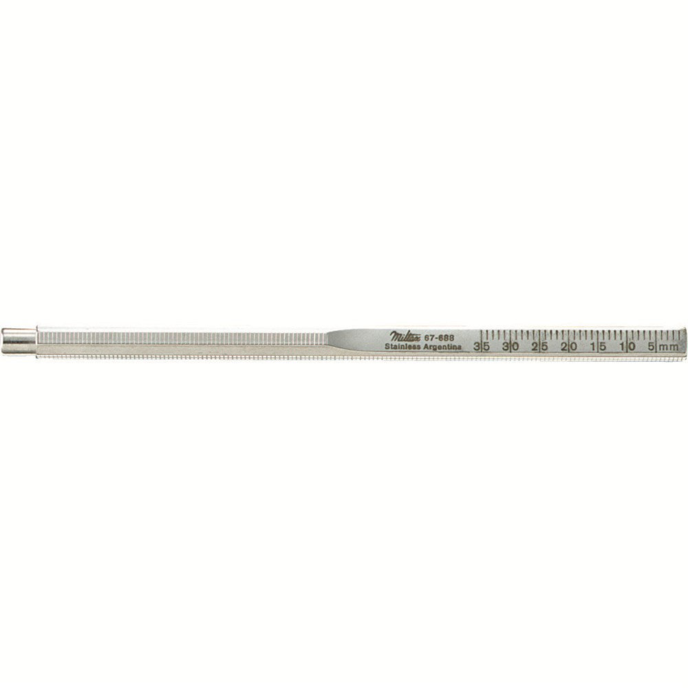MILTEX Mirror Handle, Cone Socket Single End, Octagonal with Ruler, Single Pack. MPN: 67-688