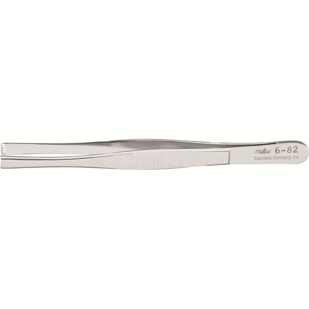 MILTEX Tissue Forceps 4 X 5 teeth, standard pattern serrated handles, 5" (12.7 cm). MPN: 6-82