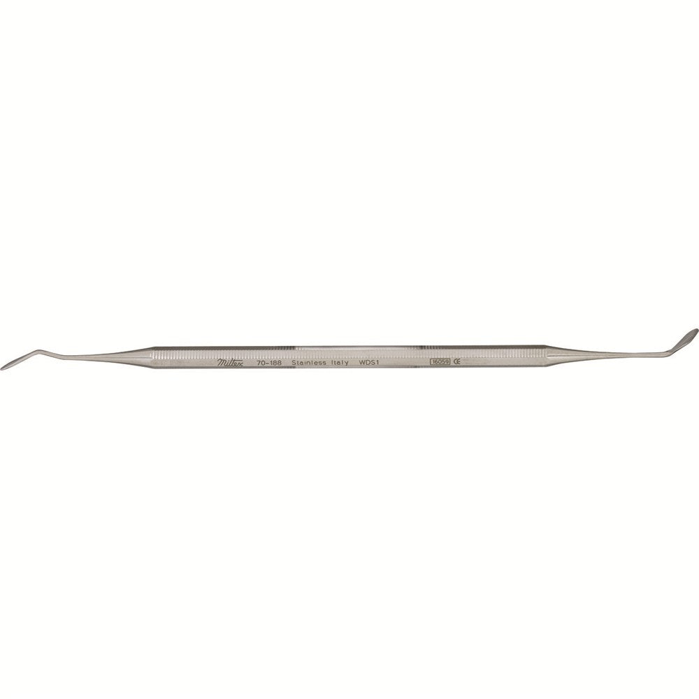 MILTEX WOODSON Dental Plastic Filling Instrument 7" (177mm), No. 1, Double-Ended, Octagonal Handle. MPN: 70-188