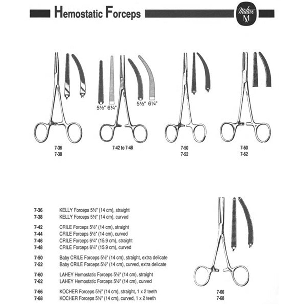 MILTEX KELLY Forceps, 5-1/2" (140mm), curved. MPN: 7-38 - Image 2