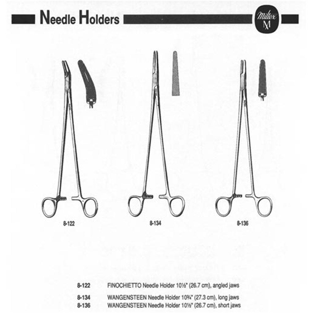 Miltex Finochietto Needle Holder, 10½" (26.7 cm), Angled. MPN: 8-122 - Image 2