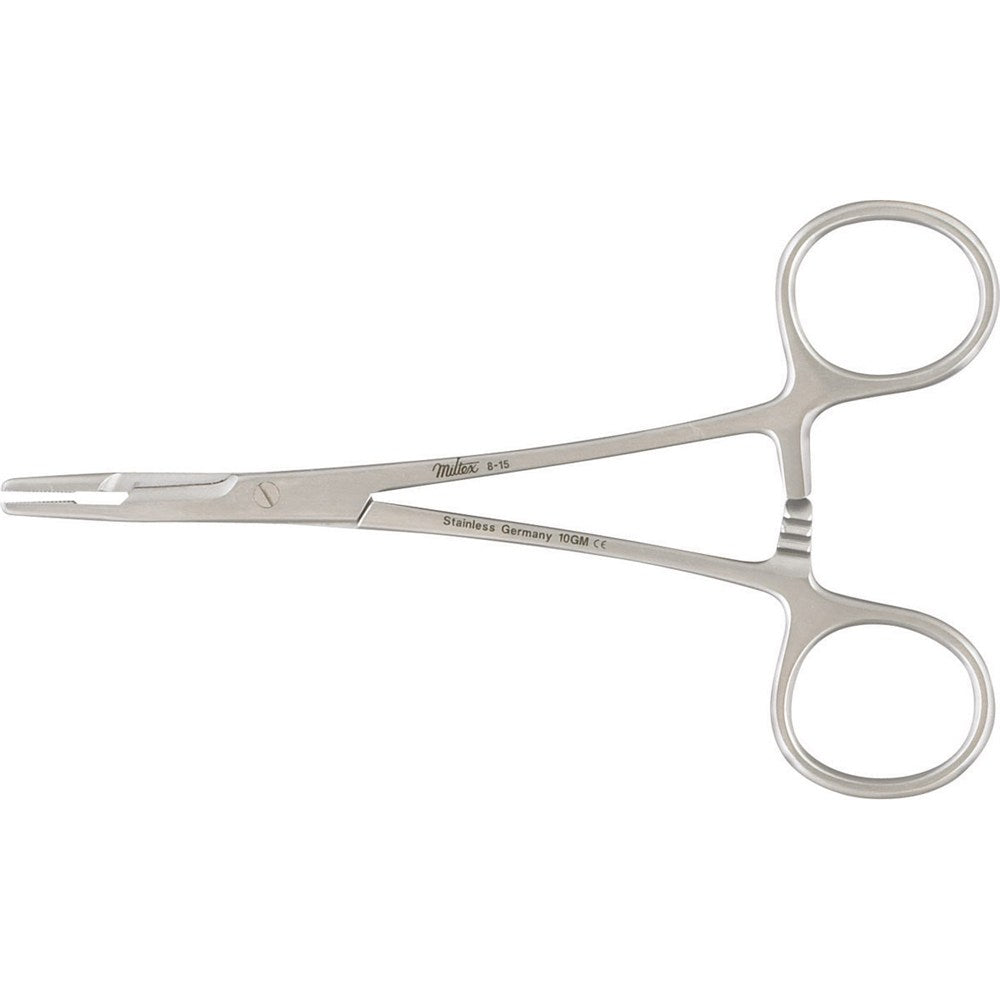 Miltex Olsen-Hegar Needle Holder with Suture Scissors, 5½" (14 cm), Serrated Jaws. MPN: 8-15