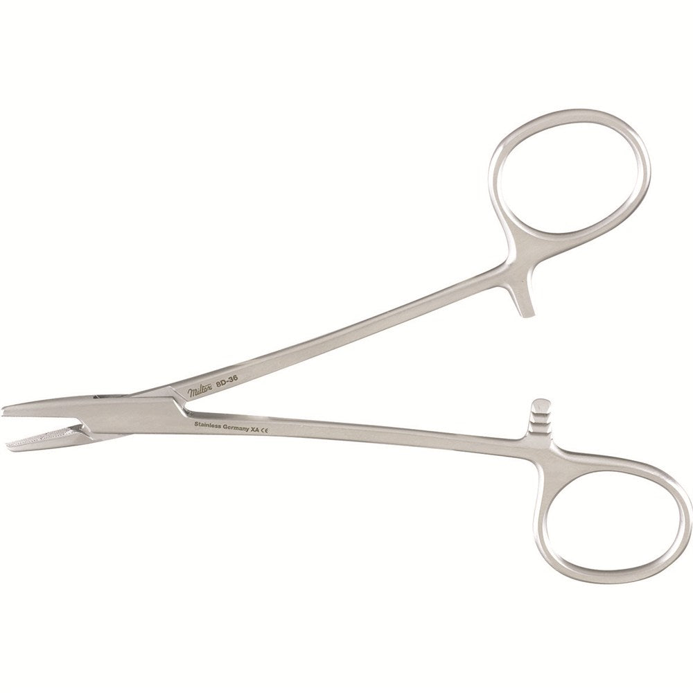 Miltex Halsey Needle Holder, 5¼" (13.2 cm), Serrated Jaws. MPN: 8D-36