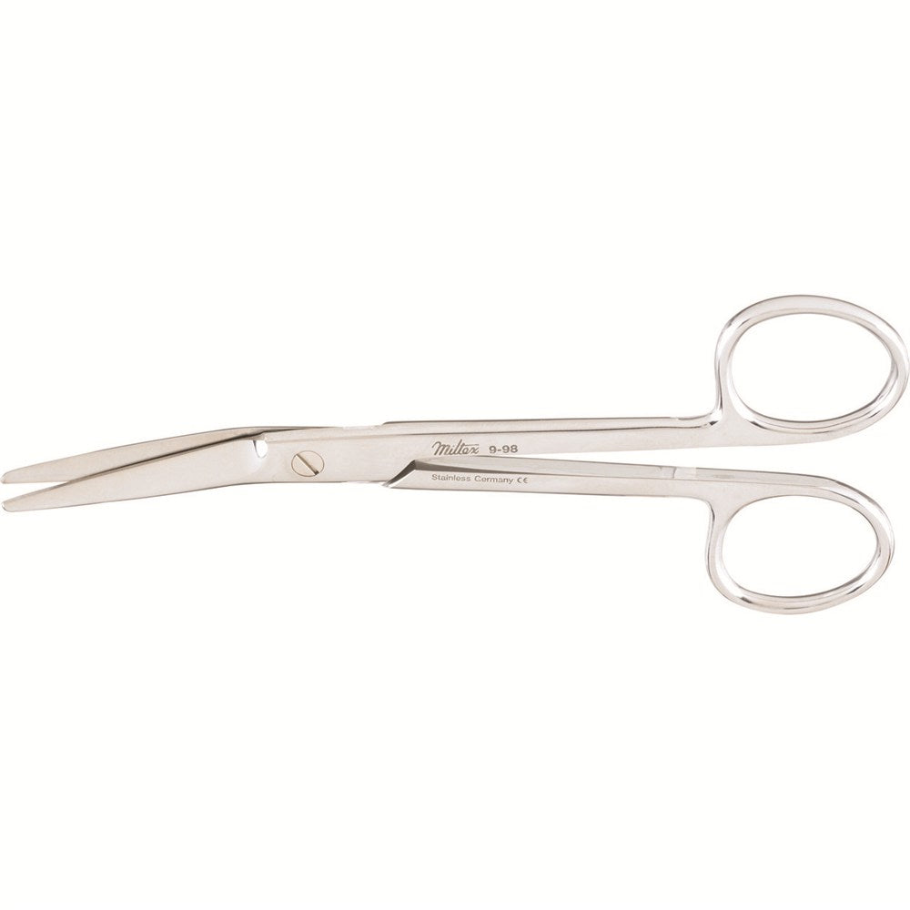 MILTEX NEW'S Suture Scissors, 5-1/2", angled on flat. MPN: 9-98