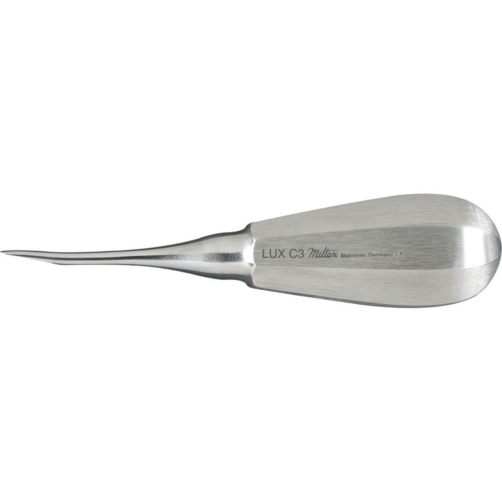 MILTEX Luxating Elevator, Luxator- curved tip 3 mm. MPN: DELLUXC3
