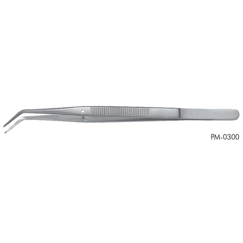 PADGETT Thackray Dental Packing Forceps, Serrated, Angled, 5-7/8" (150mm). MPN: PM-0300