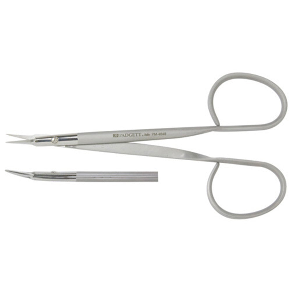 PADGETT Haynes Suture Removal Scissors, 4-3/8" (112mm), Curved, Sharp Tips, Ribbon Handles. MPN: PM-4648