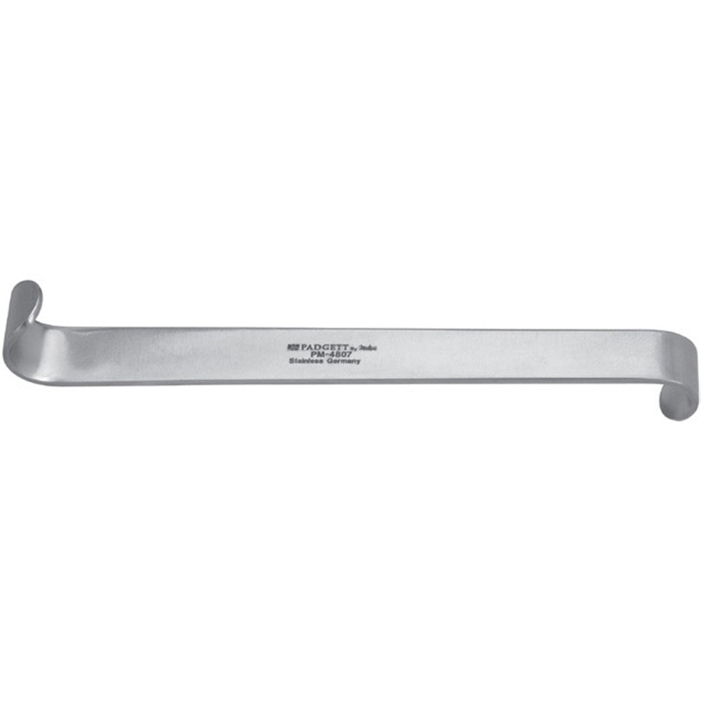 PADGETT "S" Retractor, Double-Ended, Length= 4-1/2" (114 mm), Retractor 1= 15 mm x 11 mm, Retractor 2= 14 mm x 10 mm. MPN: PM-4807