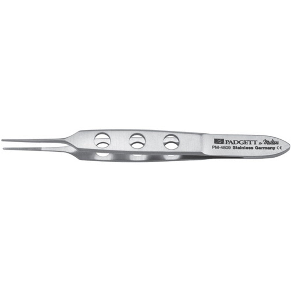 PADGETT Bishop-Harmon Iris Dressing Forceps, Serrated, Length= 3-1/4" (83 mm), Jaw= 0.6 mm. MPN: PM-4809