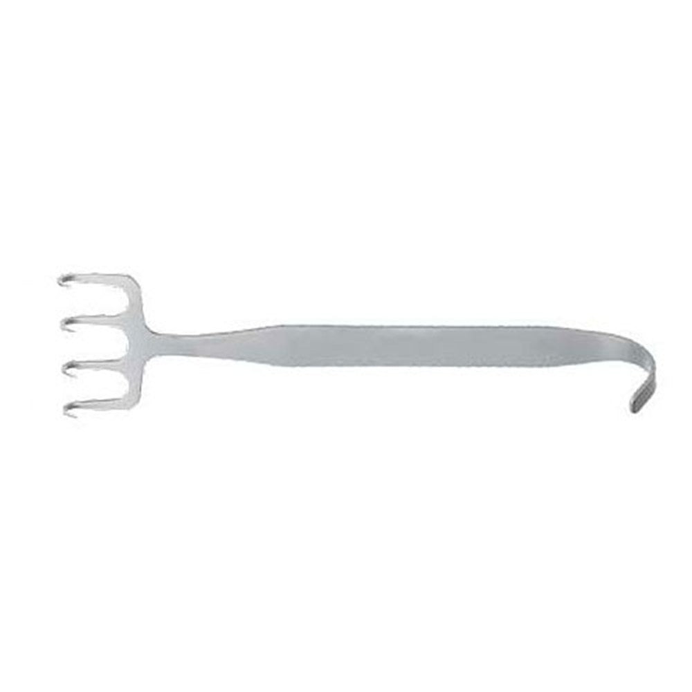 PADGETT Freeman Rhytidectomy Retractor, 7" (178mm), 4 Sharp In-Line Prongs. MPN: PM-509IL