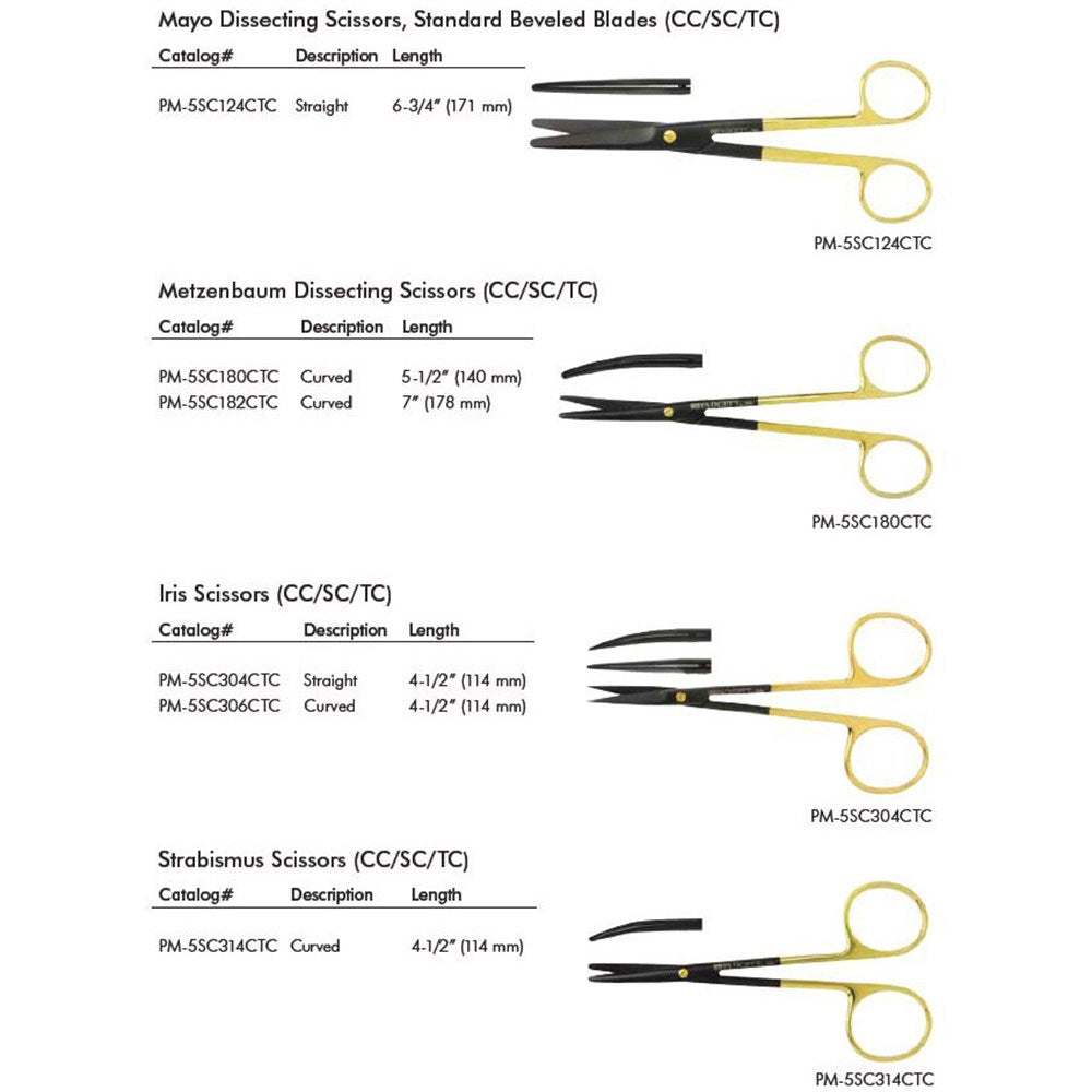 PADGETT Iris Ceramic Scissors, SuperCut, Tungsten Carbide, Straight, L= 4-1/2" (114 mm). MPN: PM-5SC304CTC - Image 2