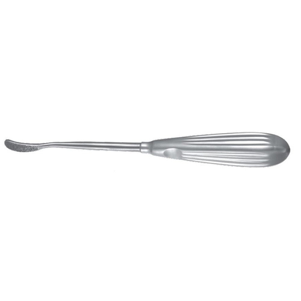 PADGETT Peet-Aufricht Glabellar Rasp, Flat, Curved, Diamond Coated, Length= 8" (203 mm), Width= 8.3 mm. MPN: PM-7422