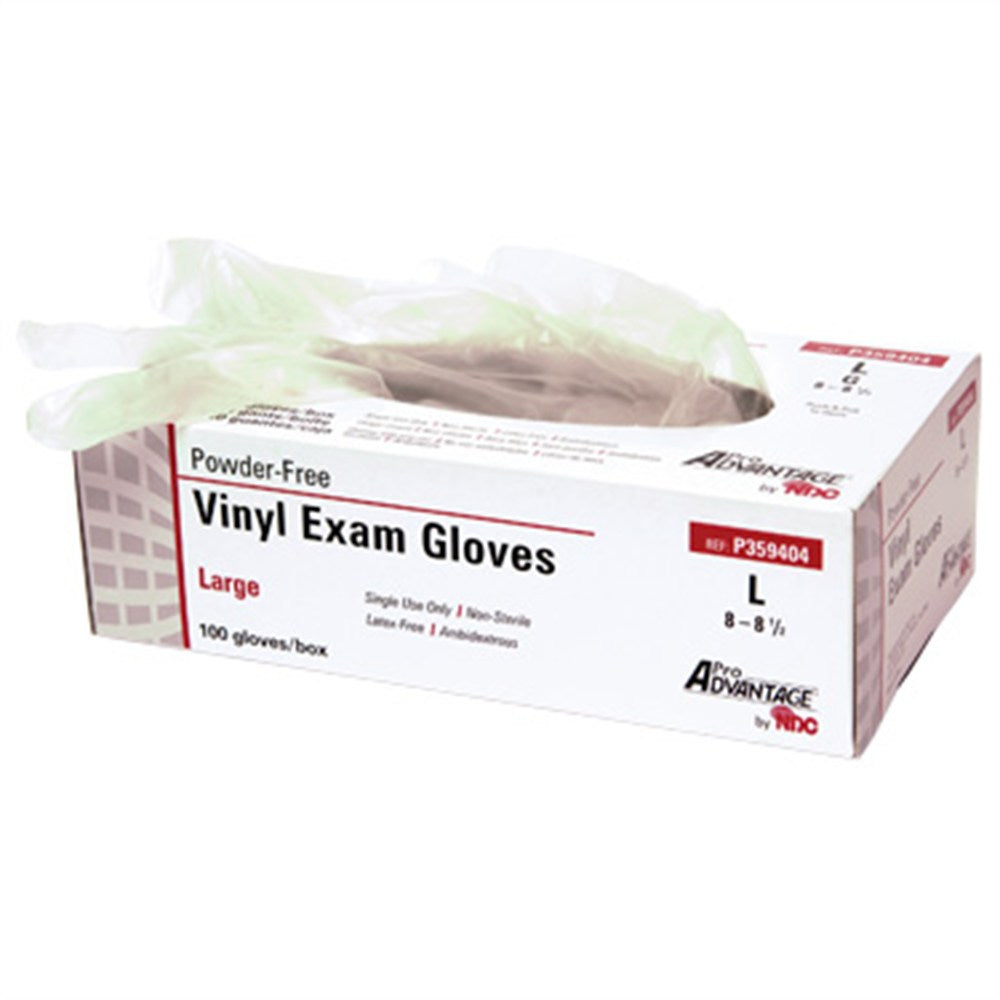 Pro Advantage Vinyl Exam Glove, Powder Free (PF), X-LARGE, 100/bx, 10bx/cs. MPN: P359405