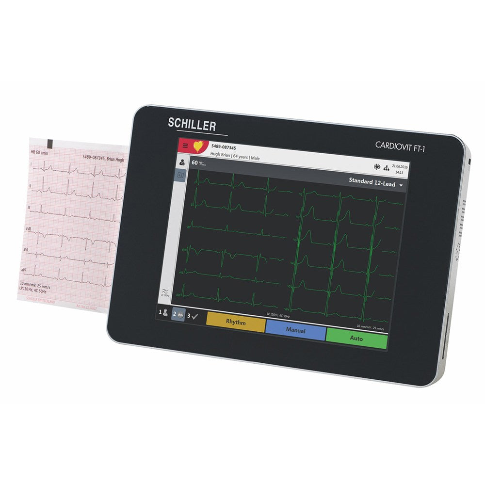 Schiller Cardiovit FT-1 Portable Electrocardiograph (ECG), Touch Screen & Interpretation. MPN: 0A.106000