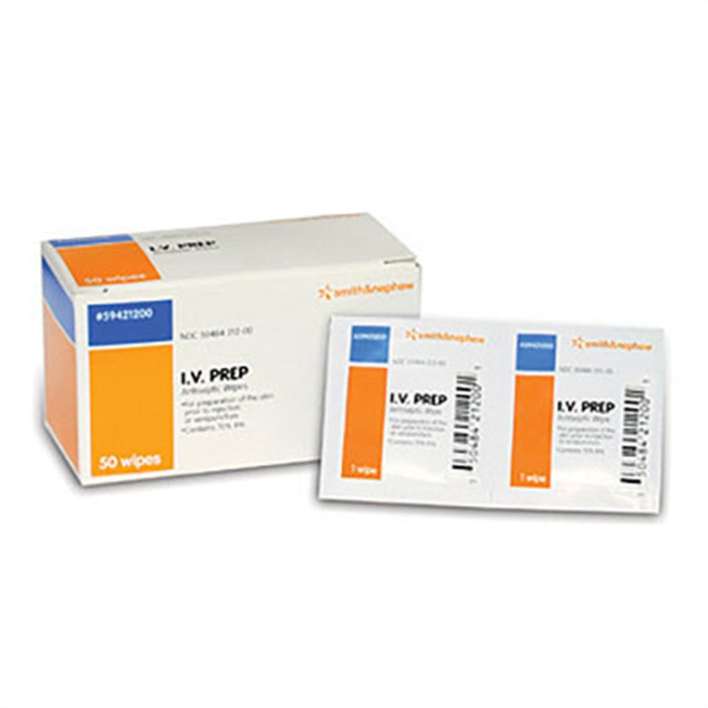 SMITH & NEPHEW IV Prep Antiseptic Wipes, 50/pkg, 20 pkg/cs. MPN: 59421200