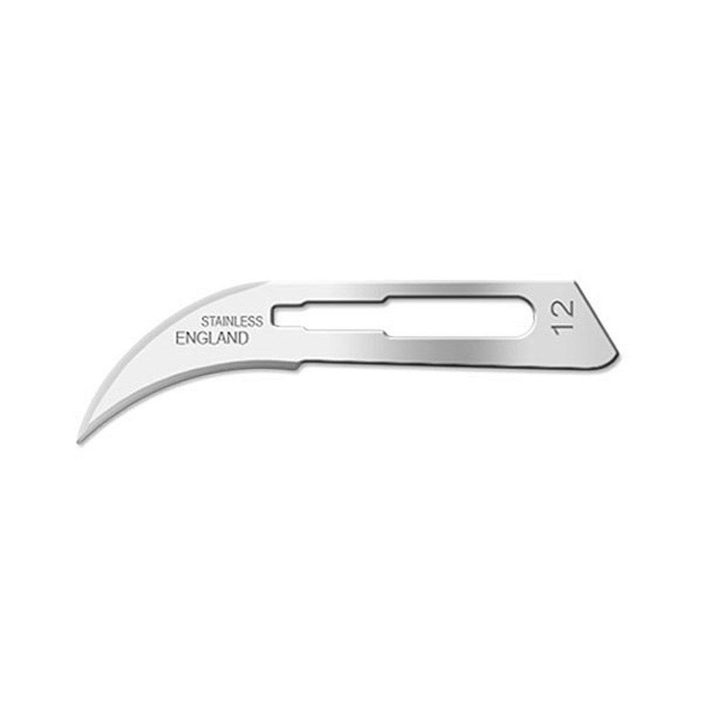 Swann Morton Carbon Steel Blade, Sterile, Size 12D, 100/bx. MPN: 00SM12D