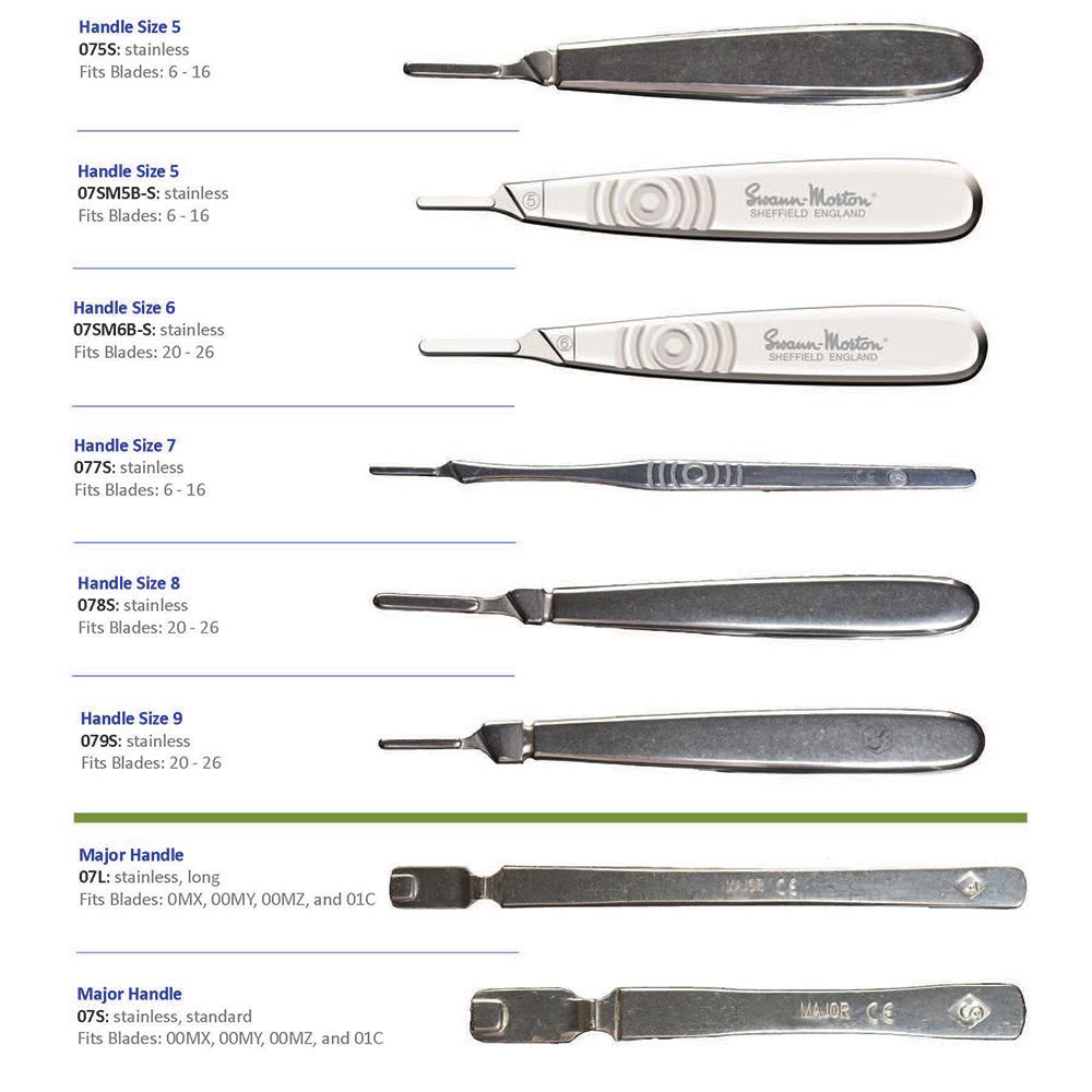 Swann Morton Major Handle, Long, 17.2cm, Stainless. MPN: 07L - Image 2