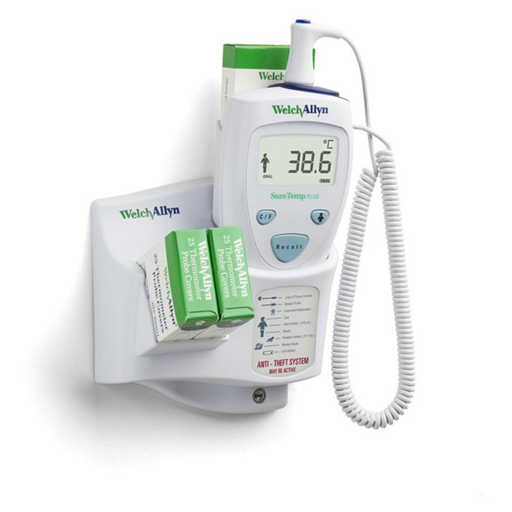 Welch Allyn SureTemp Plus 690 Electronic Thermometer, Wall Mount, 9 ft Oral Probe. MPN: 01690-300