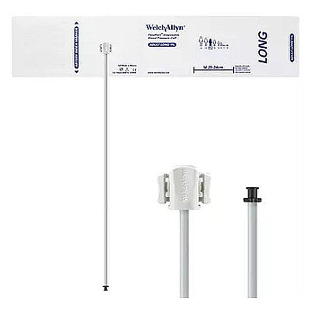 Welch Allyn FlexiPort Disposable Blood Pressure Cuff; Size-11L Adult Long, 1-Tube, Tri-Purpose Connector; 20/pack. MPN: SOFT-11L-1TP