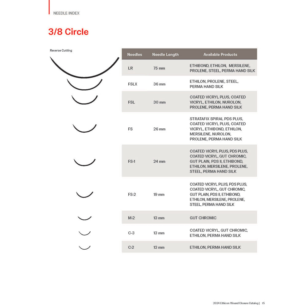 Ethicon PERMAHAND Silk Suture, Size: 0, Needle: FSL, BLACK, 36/bx. MPN: 680H - Needle