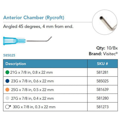 Anterior Chamber Cannulas & Maintainers