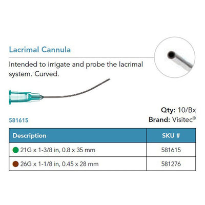 Lacrimal, LASIK & Glaucoma Cannulas