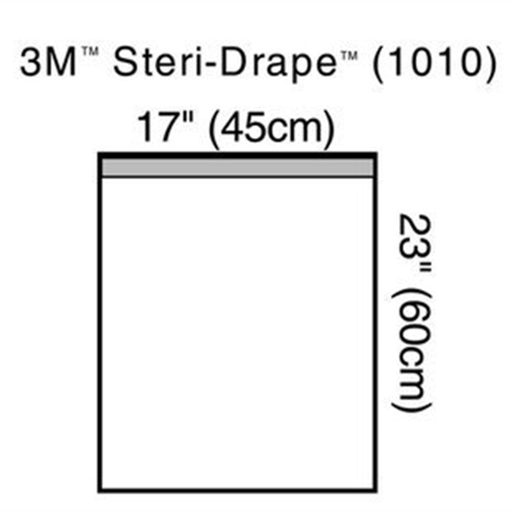 3M STERI-DRAPE Towel Drape, Large, 23" x 17" with Adhesive Strip & Clear Plastic. MPN: 1010