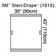 3M STERI-DRAPE Fluoroscope Drape, 35"x43", Transparent, 2 Adhesive Strips & 2 Adhesive Patches. MPN: 1012