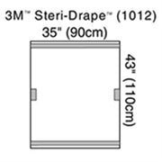 3M STERI-DRAPE Fluoroscope Drape, 35"x43", Transparent, 2 Adhesive Strips & 2 Adhesive Patches. MPN: 1012