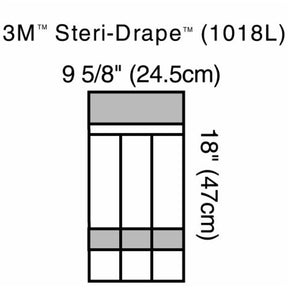 3M STERI-DRAPE Instrument Pouch Holds Long Instruments, 9 5/8" x 18", 3 Compartments. MPN: 1018L