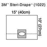 3M STERI-DRAPE Ophthalmic Refractive Drape, 15" x 10", 20/box, 4 box/case. MPN: 1022