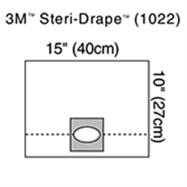 3M STERI-DRAPE Ophthalmic Refractive Drape, 15" x 10", 20/box, 4 box/case. MPN: 1022