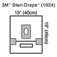 3M STERI-DRAPE Ophthalmic Small Drape with Adhesive Aperture & Pouch, 15" x 19". MPN: 1024