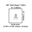 3M STERI-DRAPE Ophthalmic Medium Drape with Incise Film & Pouch, 51" x 51", 10/box, 4 box/case. MPN: 1061