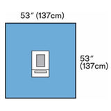 3M STERI-DRAPE Ophthalmic Drape with Incise Film & Pouch, 53" x 53", standard Blue Fabric. MPN: 1062