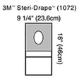 3M STERI-DRAPE Aperture Pouch Drape, 9-1/4" x 18", 10/box 4 box/case. MPN: 1072