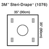 3M STERI-DRAPE Wound Edge Protector, 4 Adhesive Patches, 10/box, 4 box/case. MPN: 1076
