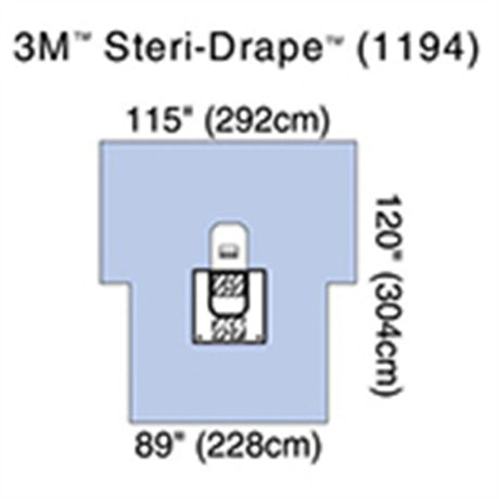 3M STERI-DRAPE Arthroscopy Sheet, Fluid Collection Pouch, 89" x 120", 2 Exit Ports. MPN: 1194