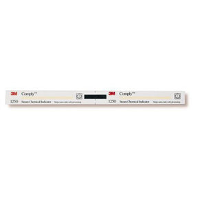 3M COMPLY Indicator Strip For Steam, 5/8" x 8", Perforated, 240/box, 8 box/case. MPN: 1250