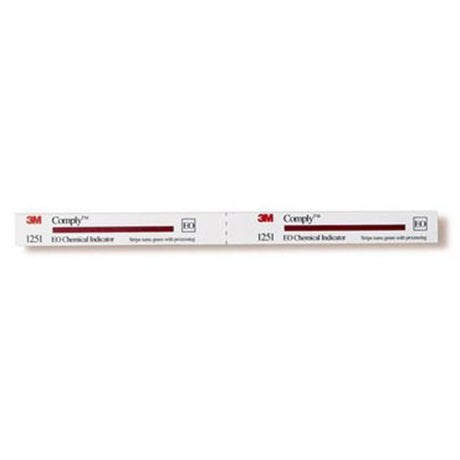 3M COMPLY Indicator Strip For 100% EO & EO Mixture, 5/8" x 8", Perforated, 240/box, 4 box/case. MPN: 1251