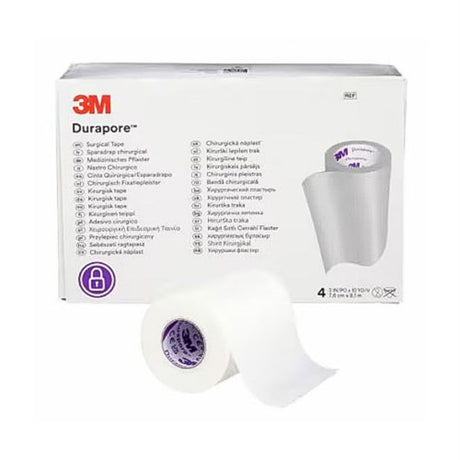 3M DURAPORE Surgical Tape, 3" x 10 yds, 4 rl/box, 10 box/case. MPN: 1538-3