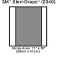 3M STERI-DRAPE 2 Incise Drape, Overall 14" x 16", Incise 11" x 16", 10/box, 4 box/case. MPN: 2040