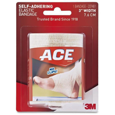 3M ACE 3" Athletic Bandage, Self-Adhesive, 72/case. MPN: 207461