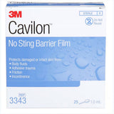 3M Cavilon No Sting Barrier Film, Wipes, 1.0mL, 25/box, 4 box/case. MPN: 3344