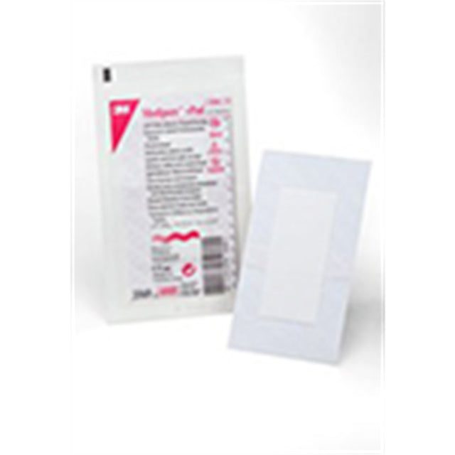3M MEDIPORE +Pad Soft Cloth Wound Dressing, 3-1/2" x 6", Pad Size 1-3/4" x 4", 25/box, 4 box/case. MPN: 3569
