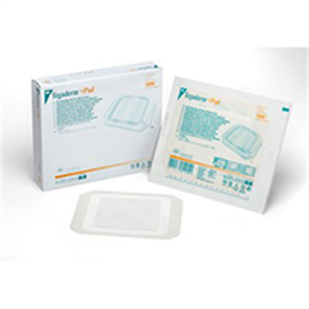 3M TEGADERM +Pad Film Dressing, Non-Adherent Pad, 6" x 6", Pad Size 4" x 4", 25/box, 4 box/case. MPN: 3588